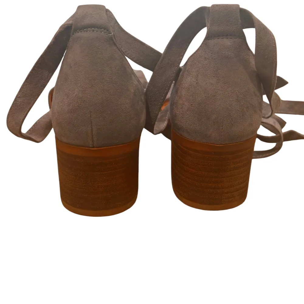 Steve Madden Blue Suede Lace-Up Sandals - Picture 4 of 7